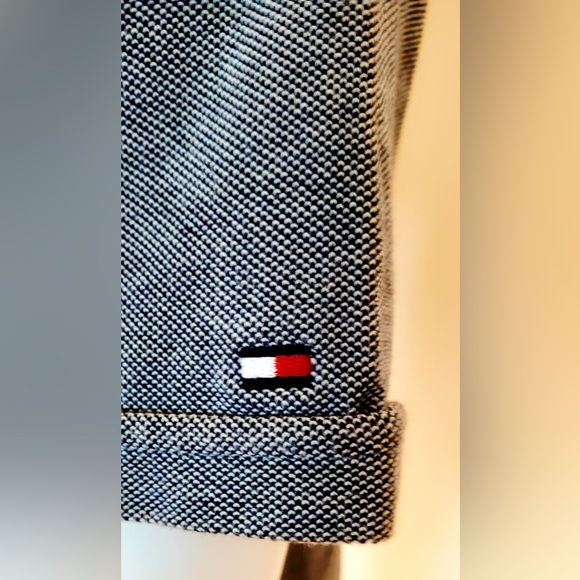 Tommy Hilfiger Light Blue Gray Knit Polo Shirt Short Sleeves New - Picture 5 of 12